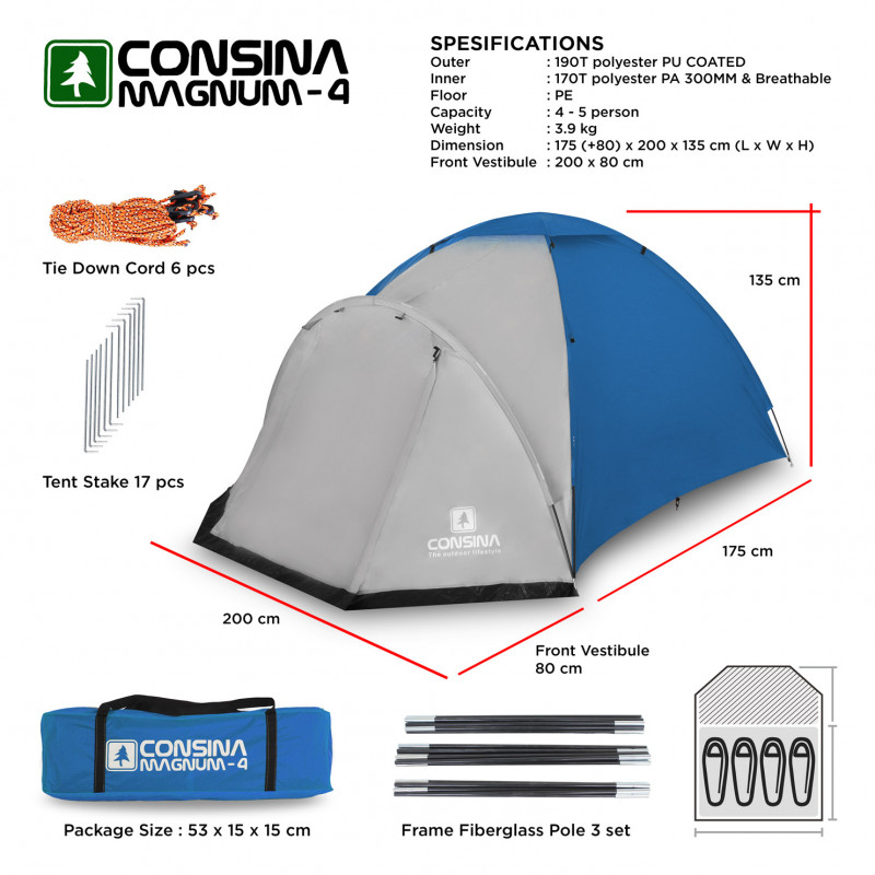 CONSINA MAGNUM 4 TENDA