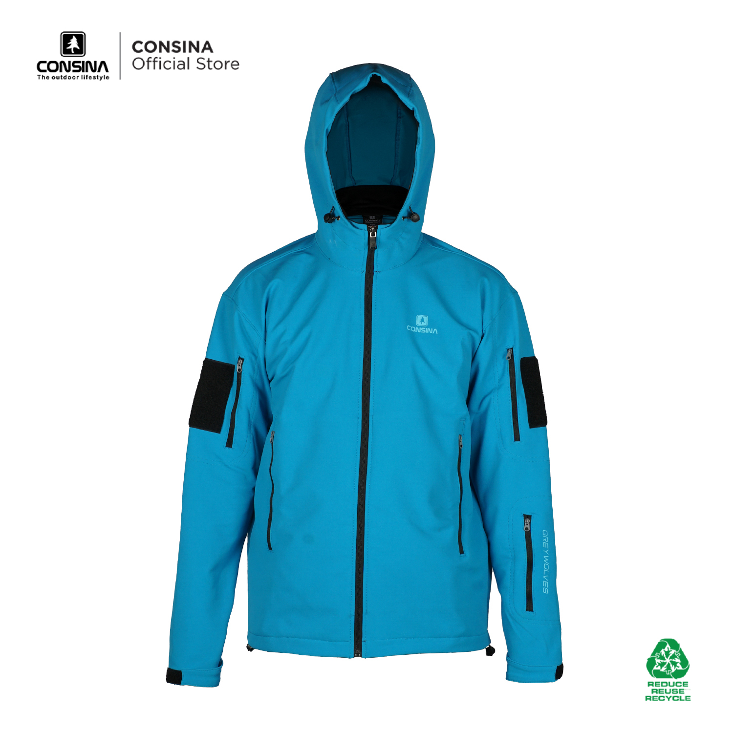Consina Grey Wolves Jaket Soft Shell | Outdoor Military Tactical Travelling Riding