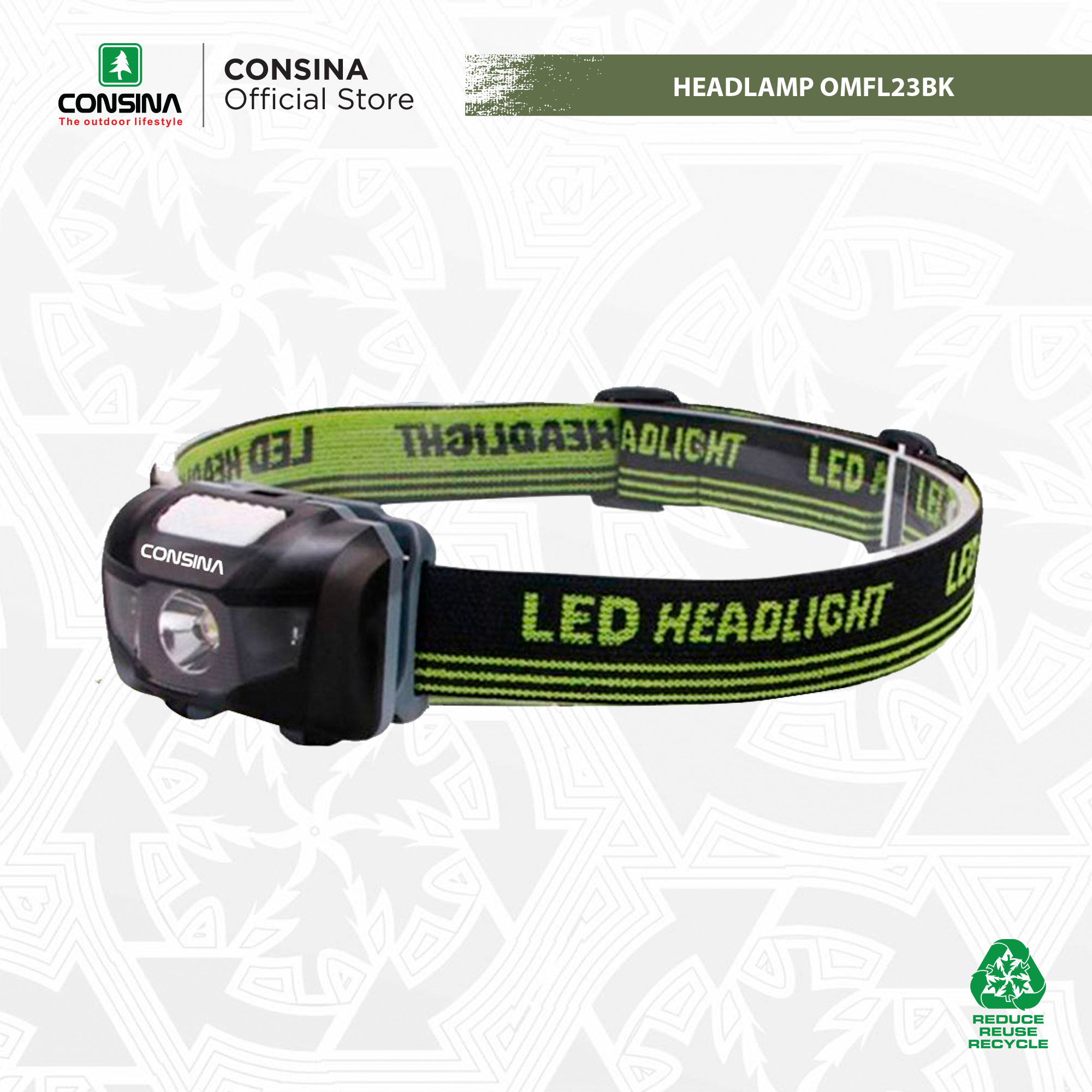 CONSINA HEADLAMP OMFL23BK
