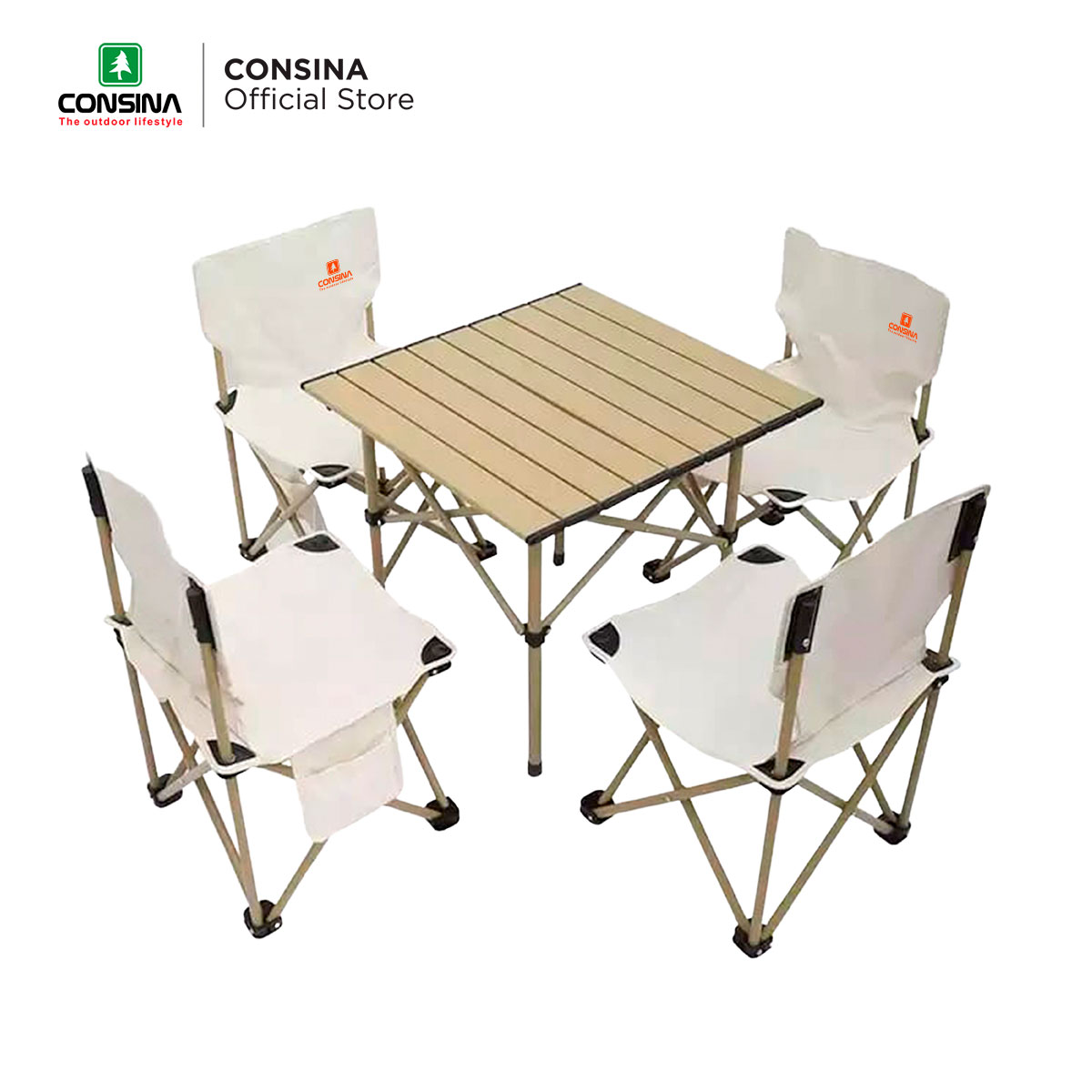 CONSINA CAMPING SET MEJA LIPAT DAN KURSI SMALL
