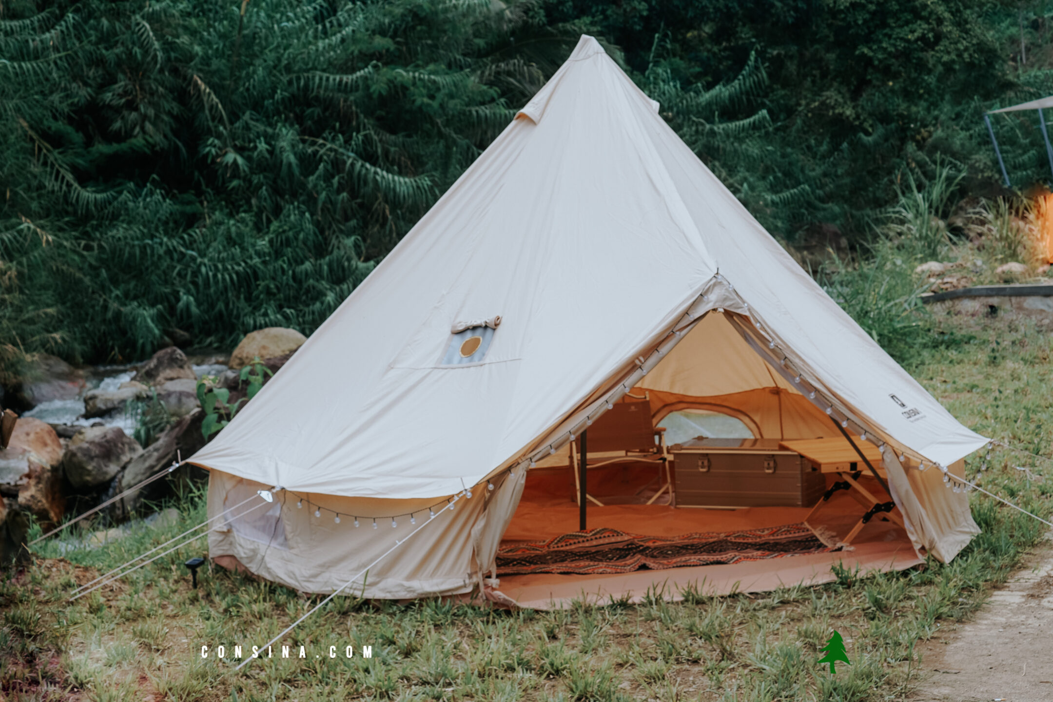 Consina Yurt Bell Tent 4m*4m Canvass Cotton Glamping Family