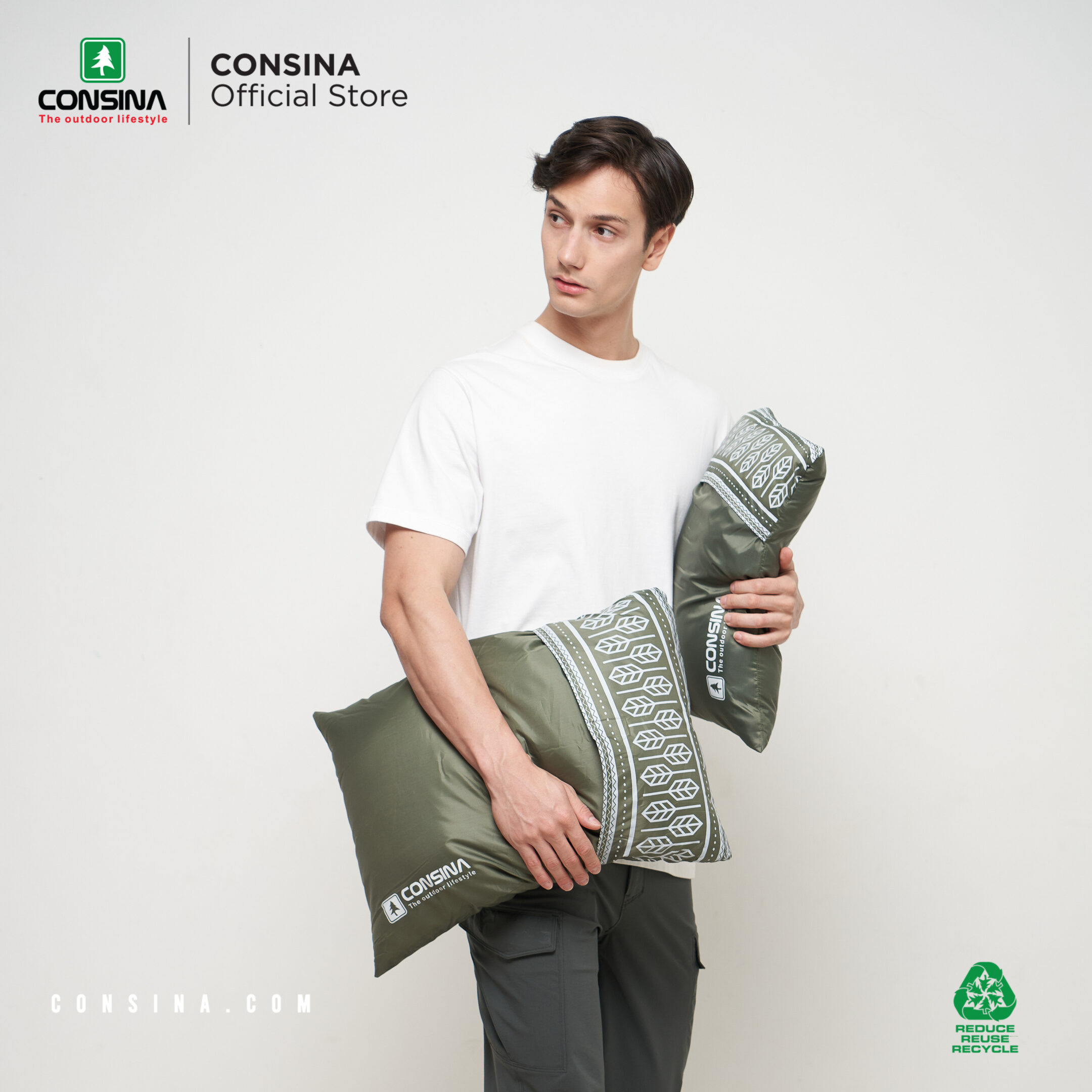 Consina Pulas Bantal Tidur Camping Dakron | Outdoor Campervan Gunung