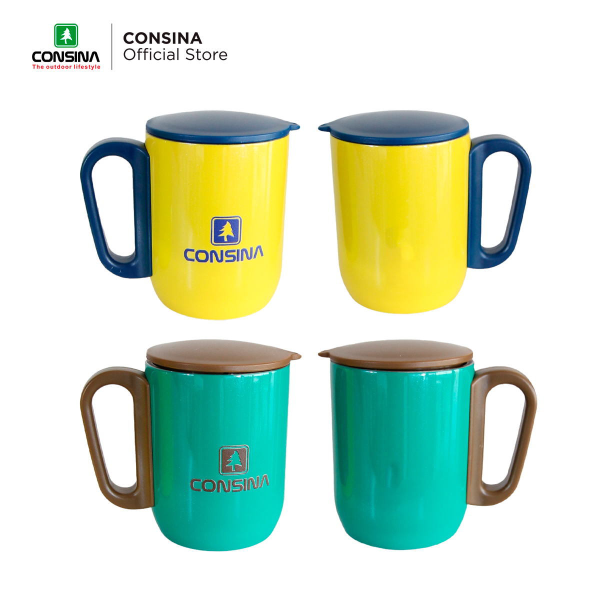 CONSINA MUG CANGKIR GELAS CAMPING TRAVEL PORTABLE
