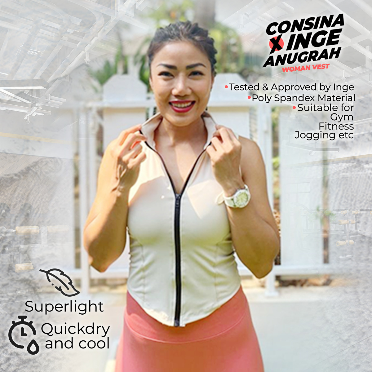 Consina X Inge Anugrah Woman Vest Rompi Olahraga