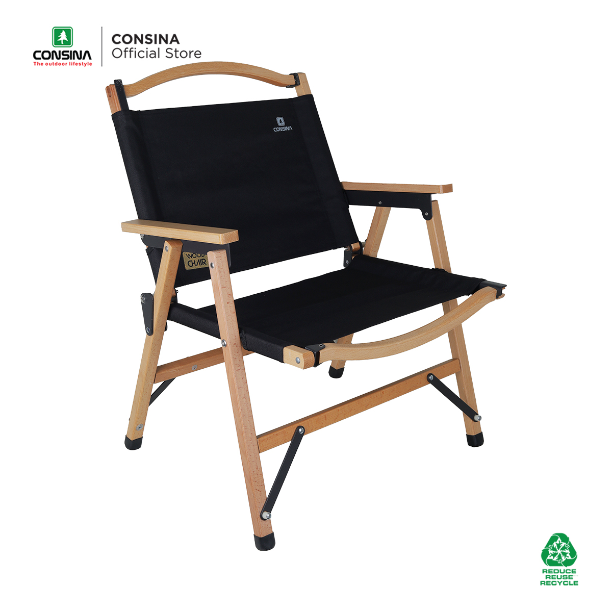 Consina Kursi Lipat Wood Chair Camping Kayu Canvas | Camper Van Outdoor Outbound Gunung