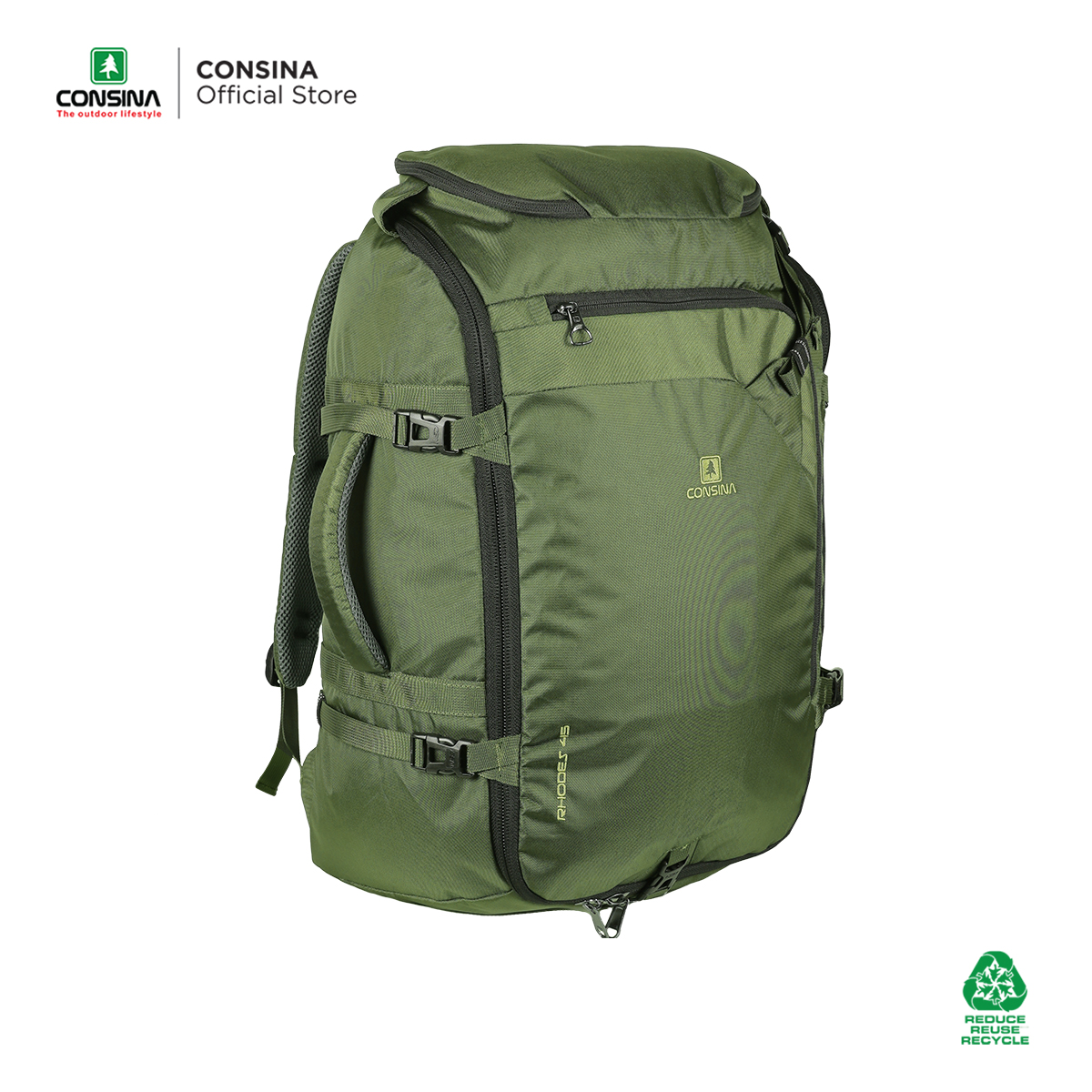 Consina Rhodes Ransel Laptop 15Inch 2 Ransel Dalam 1 Paket | Travel Outdoor Backpack 40L