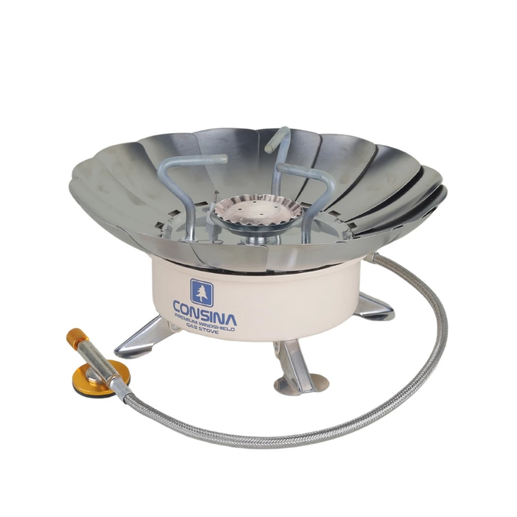 Consina Premium Windshield Canister Stove Kompor Camping Portable Windproof | Stove Gunung Outdoor