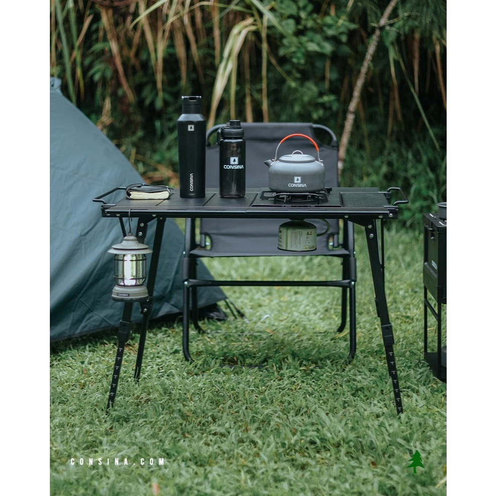 Consina Korean Camping BBQ Meja Lipat Alumunium | Outdoor Campervan Outbound