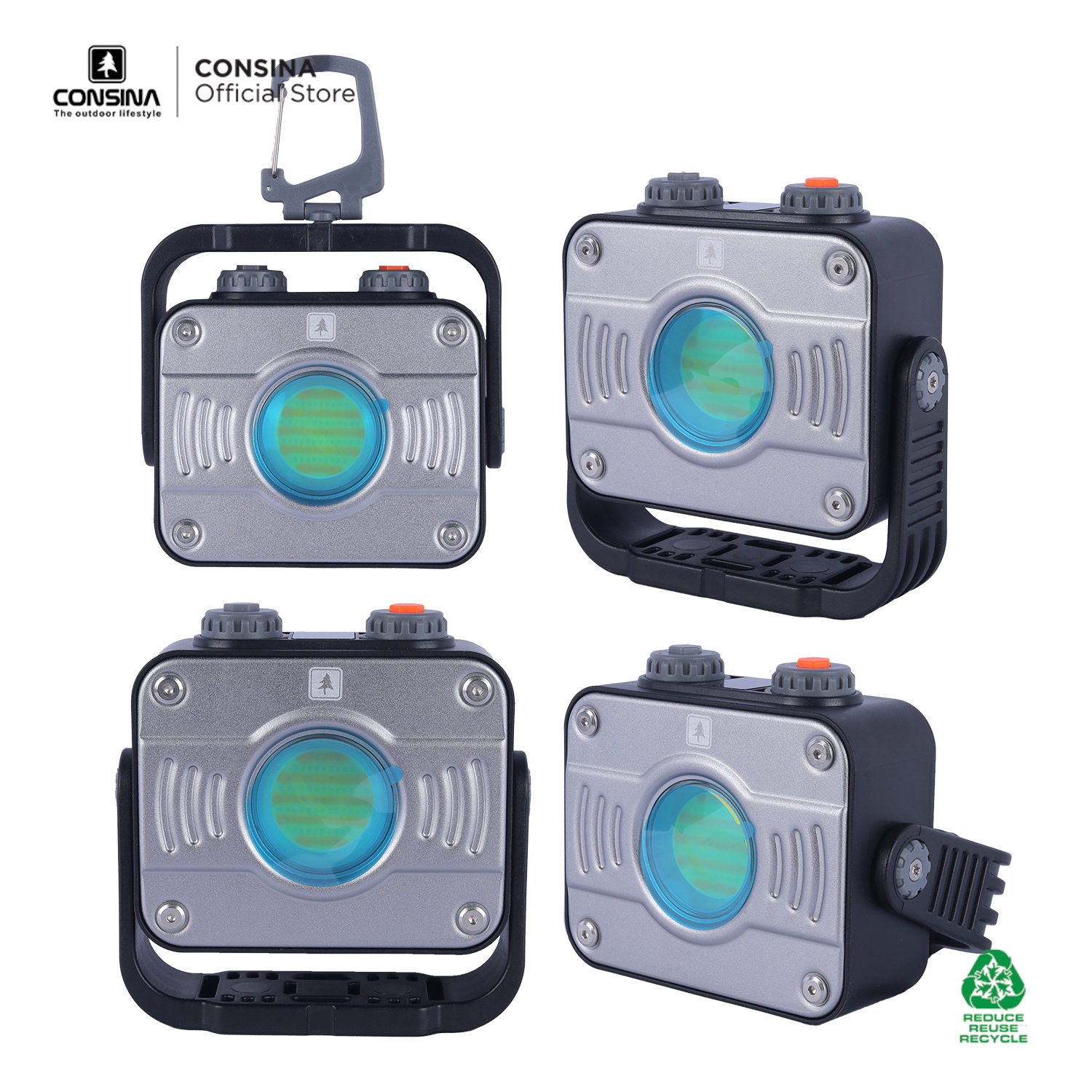 Consina Multifunctional Light Lampu Emergency | Outdoor Hiking Gunung Camping Rechargeable