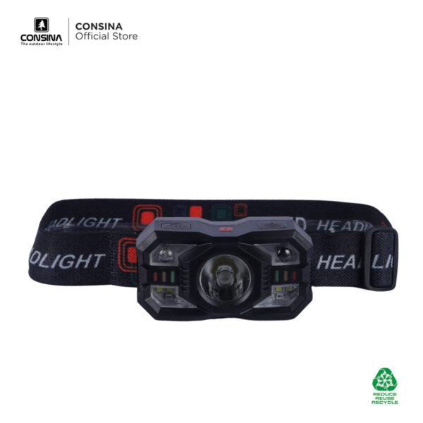 Consina Sensing Headlight ZL009 Lampu Senter Kepala Emergency | Headlamp Camping Outdoor Hiking Gunung Mancing 