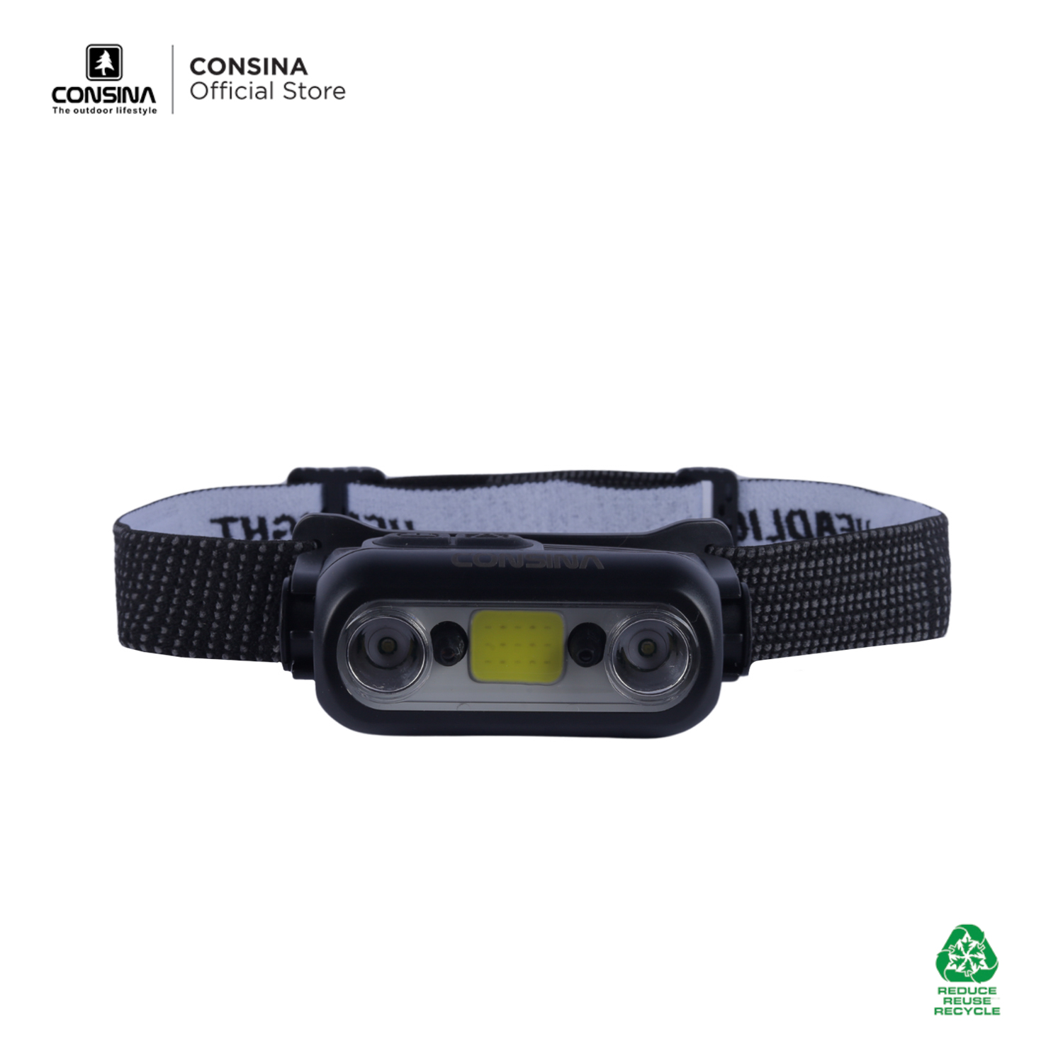 Consina Headlight W909 Lampu Senter Kepala Emergency | Headlamp Camping Outdoor Hiking Gunung Mancing