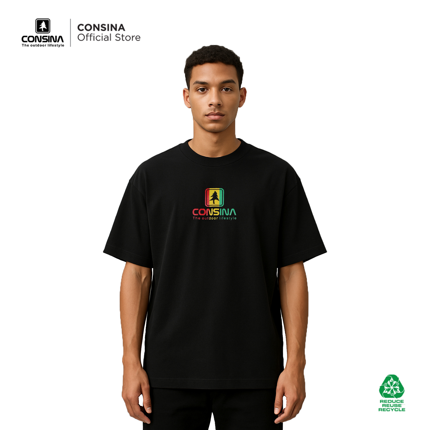 Consina Oversize Reggae T Shirt Kaos Outdoor Urban Outdoor Gunung | Cotton Carded