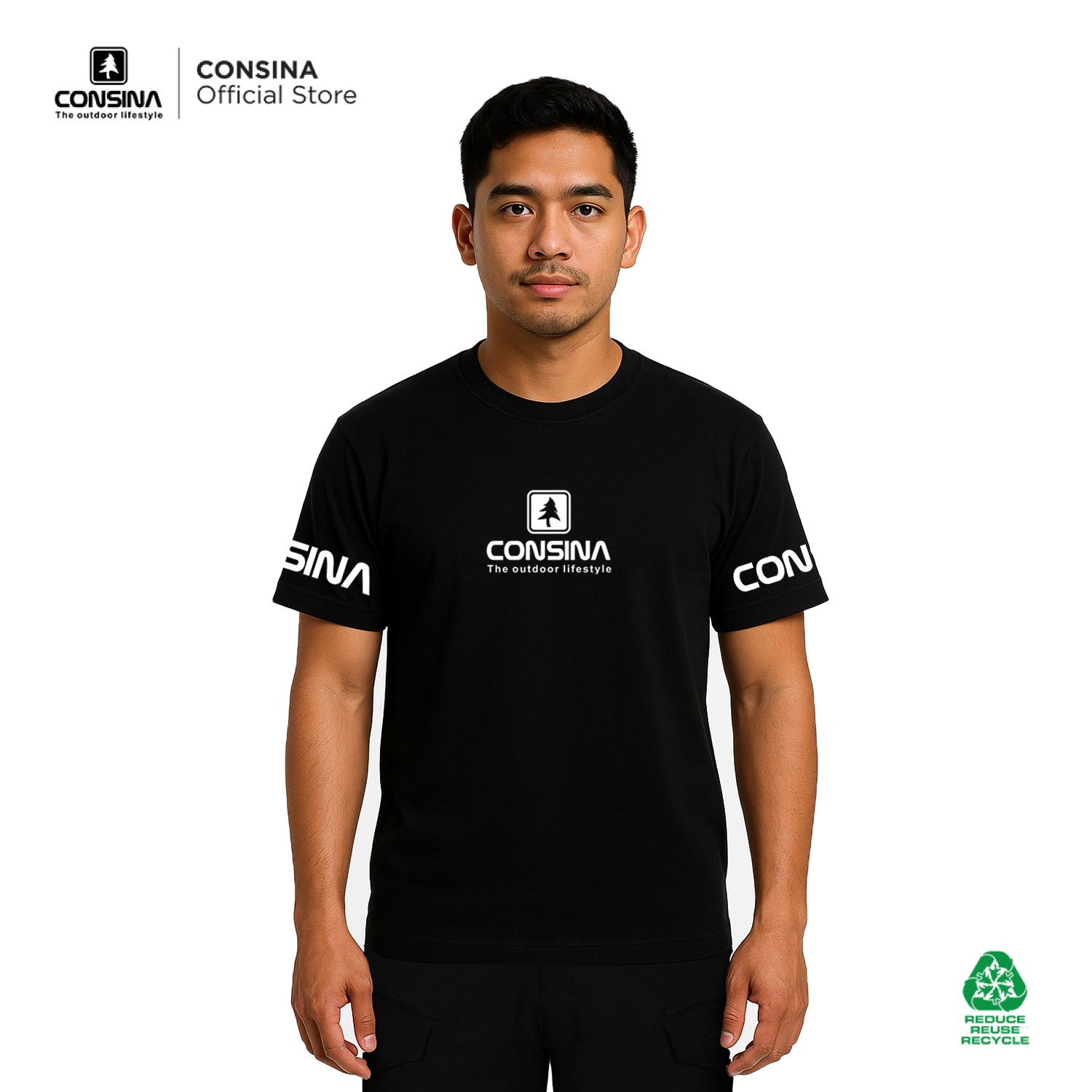 CONSINA TSHIRT KAOS LENGAN PENDEK BLOCK LOGO REGULER | GUNUNG OUTDOOR TRAVEL