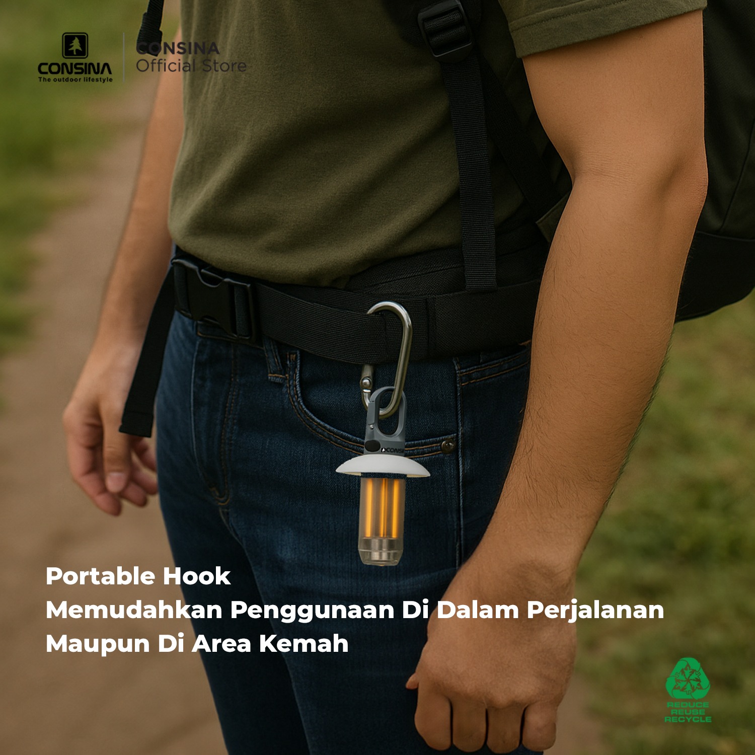 Consina Camping Lamp YY17 Lampu Tenda Emergency | Outdoor Hiking Gunung Mancing Rechargeable