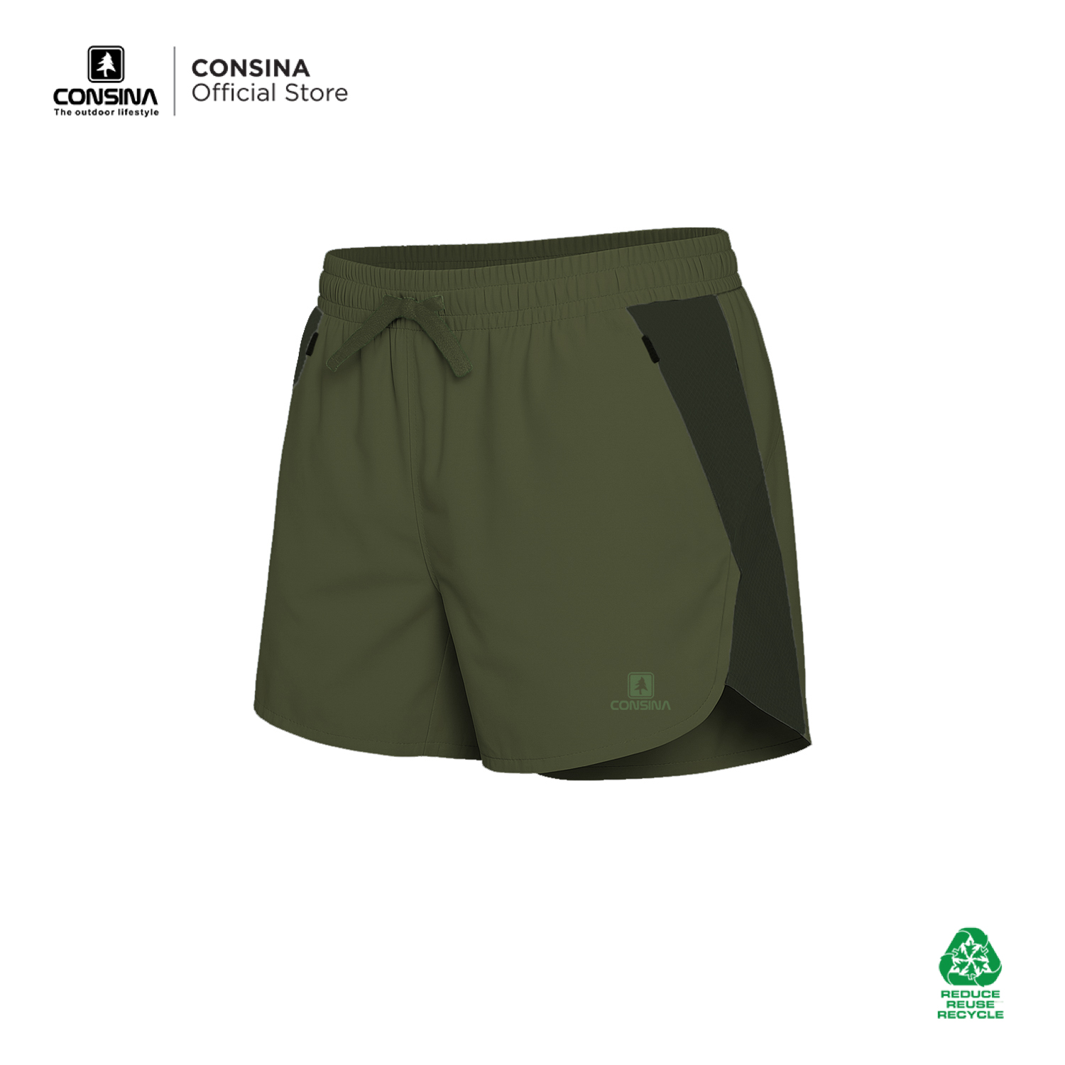Consina Tirunesh Celana Pendek Running Shorts Inner Jaring | Outdoor Trail Run Gym