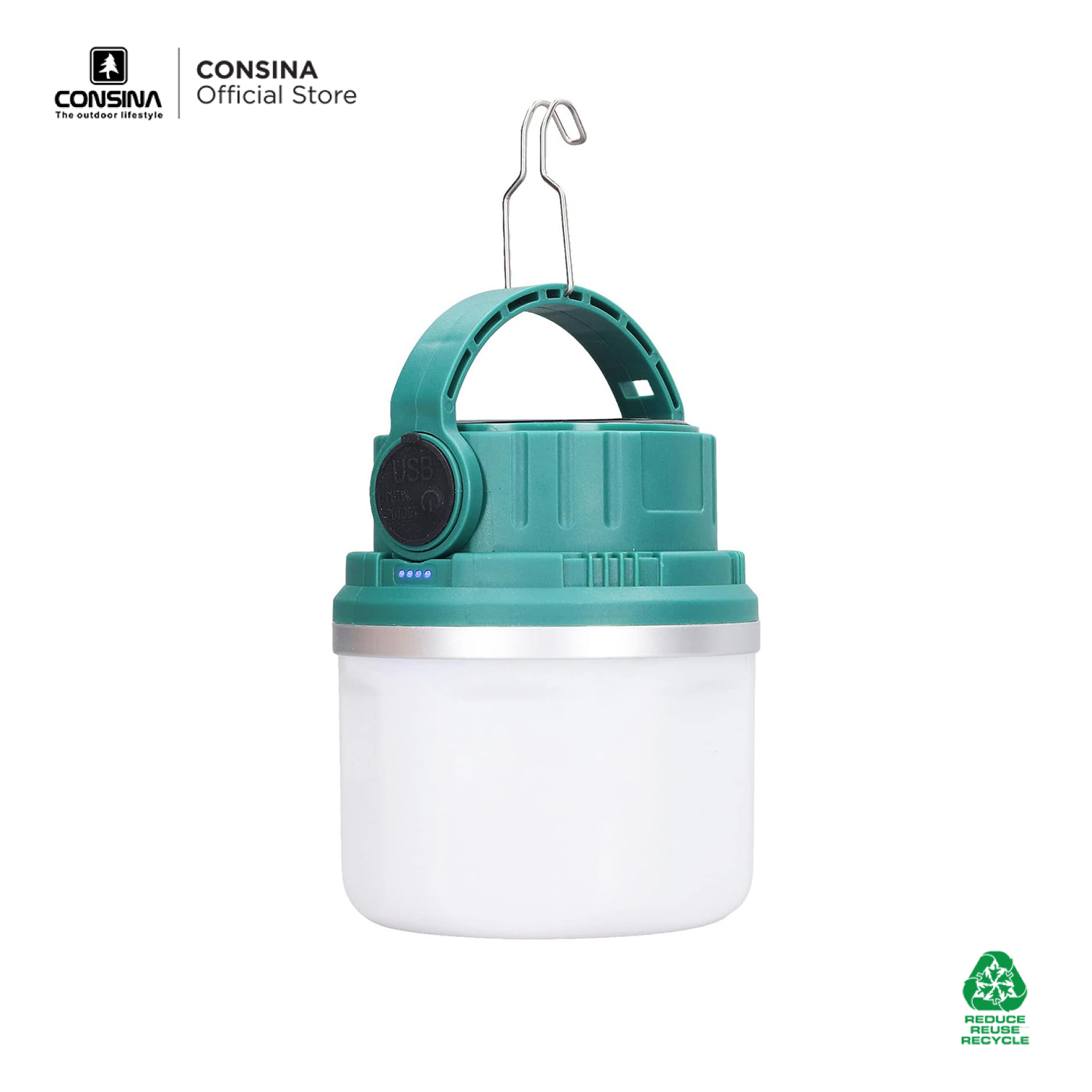 Consina Lamp M13 Lampu Tenda Camping Outdoor Hiking Gunung Mancing Rechargeable Double Power Solar Charging