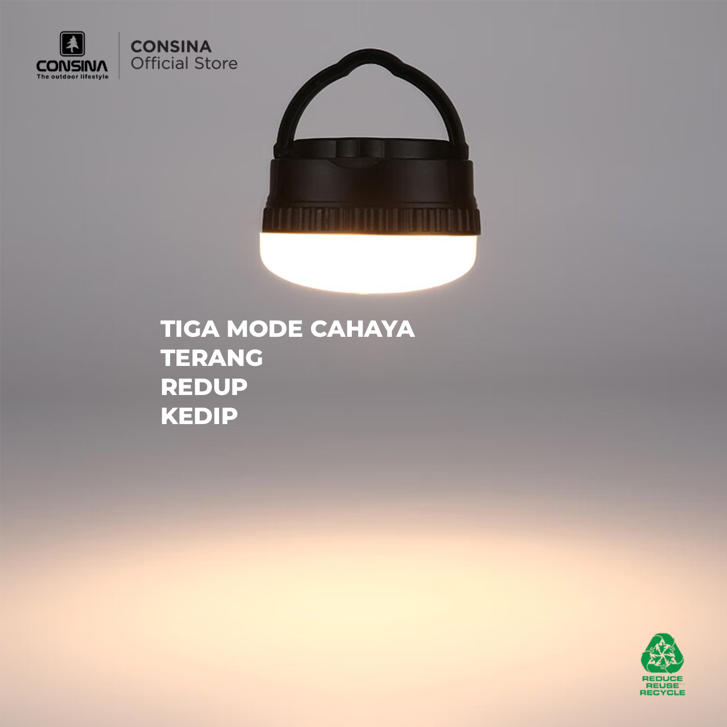 Consina Mini Camping Lamp C5898 Lampu Tenda Outdoor Hiking Gunung Mancing Rechargeable
