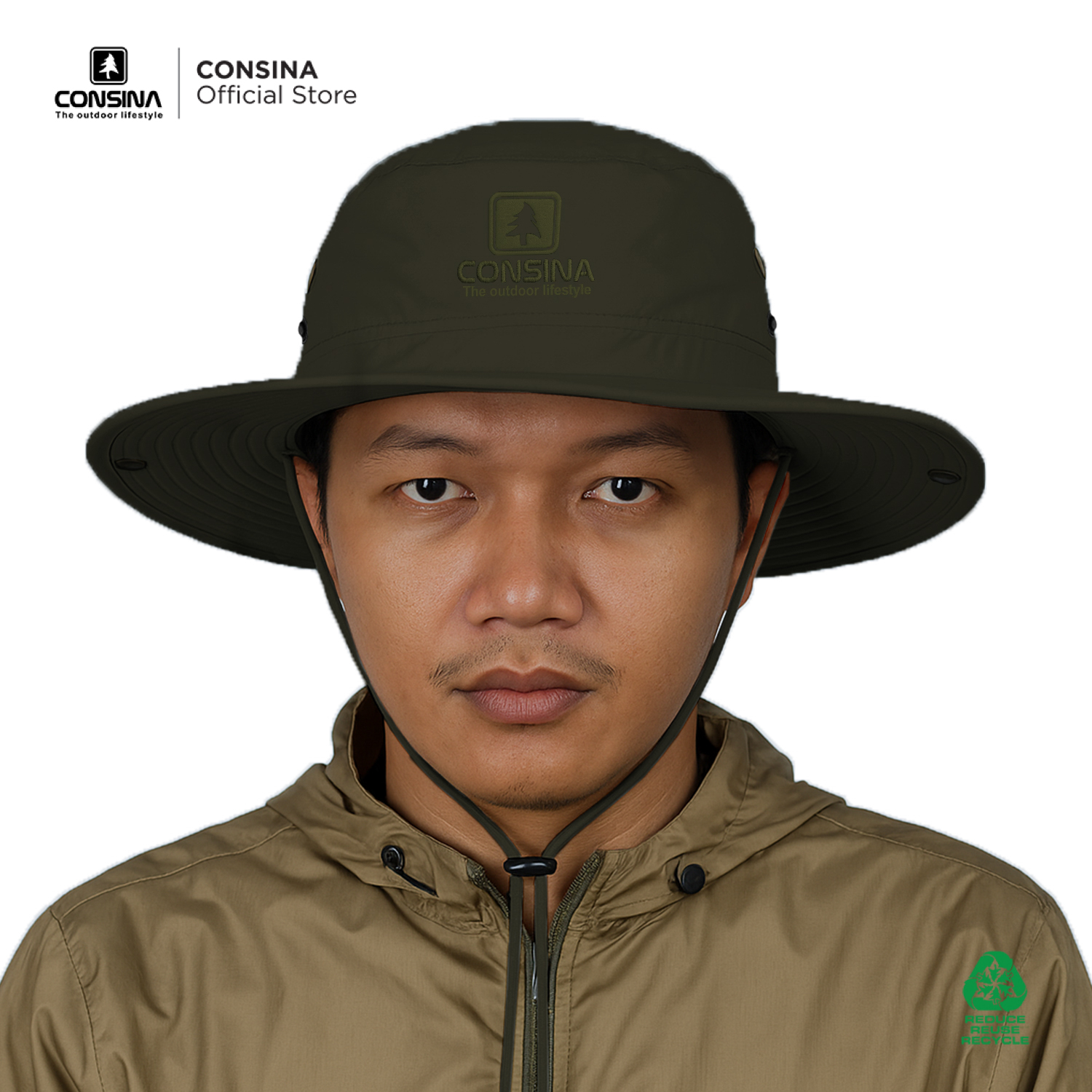 Consina Safari Sun Hat Topi Outdoor Quickdy | Mancing Gunung Hiking Travelling