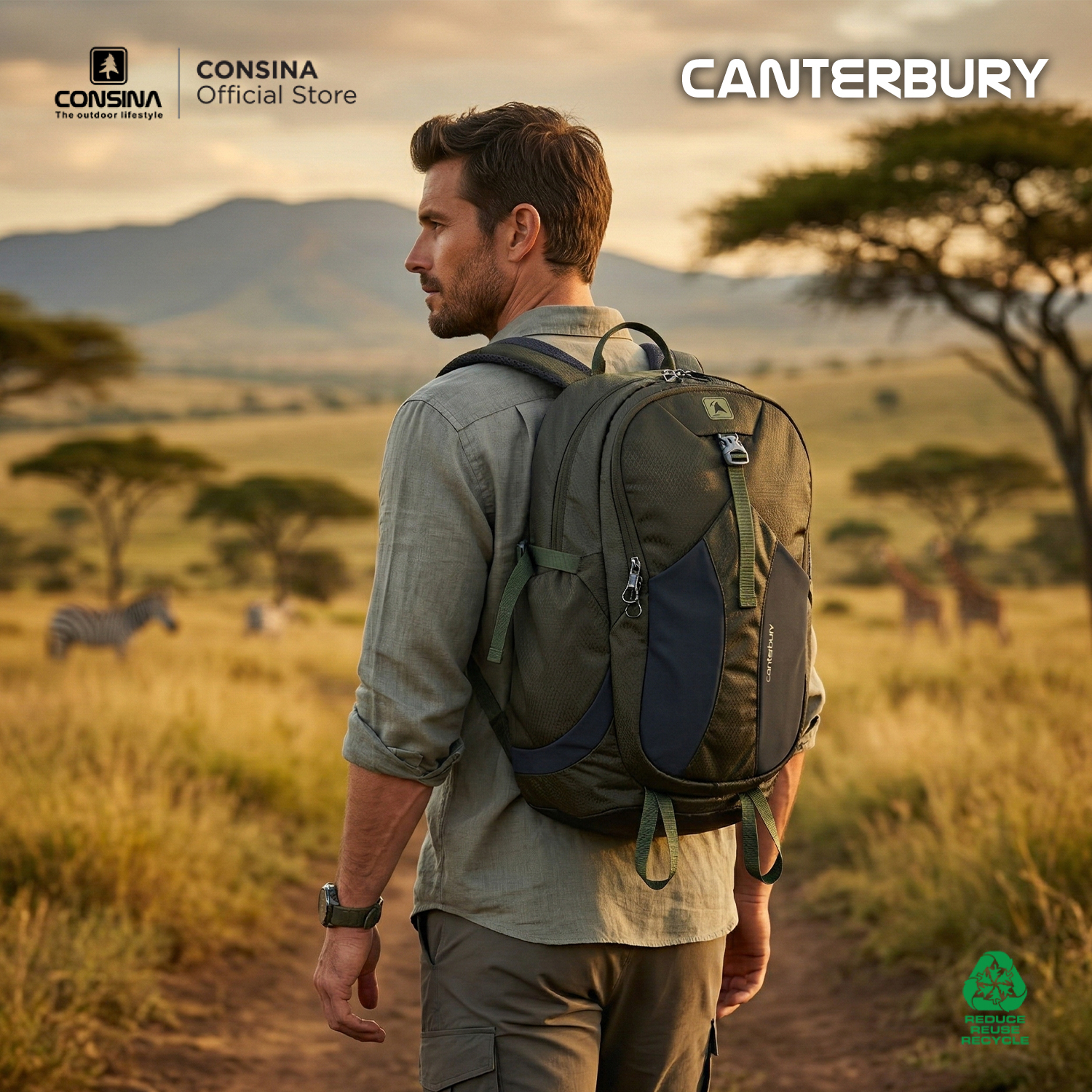 Consina Canterbury 22L Ransel Backpack | Hiking Outdoor Gunung