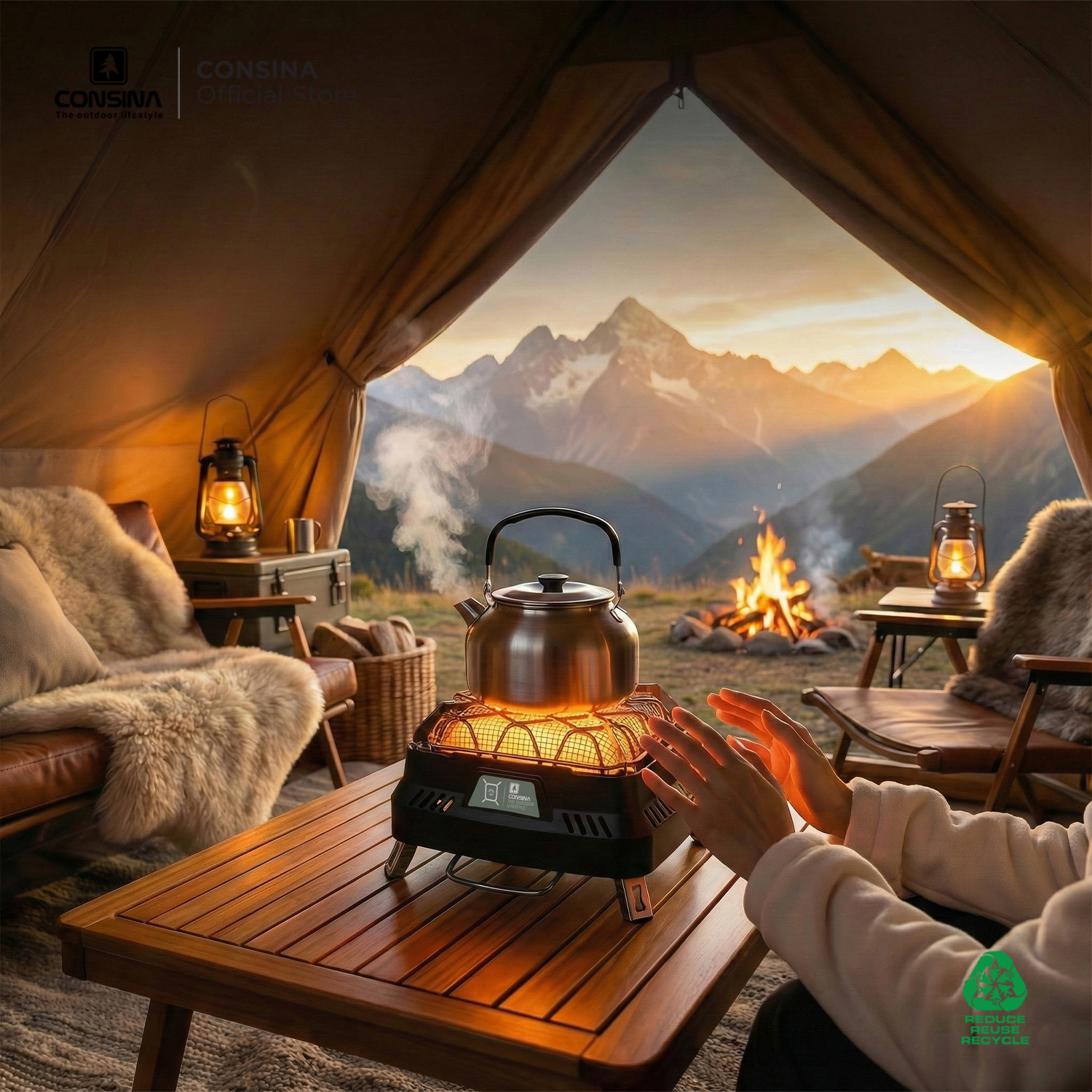 Consina Warm Hiker Pemanas Udara Heater Kompor Outdoor Gunung Portable | Hiking Camping Camper Van