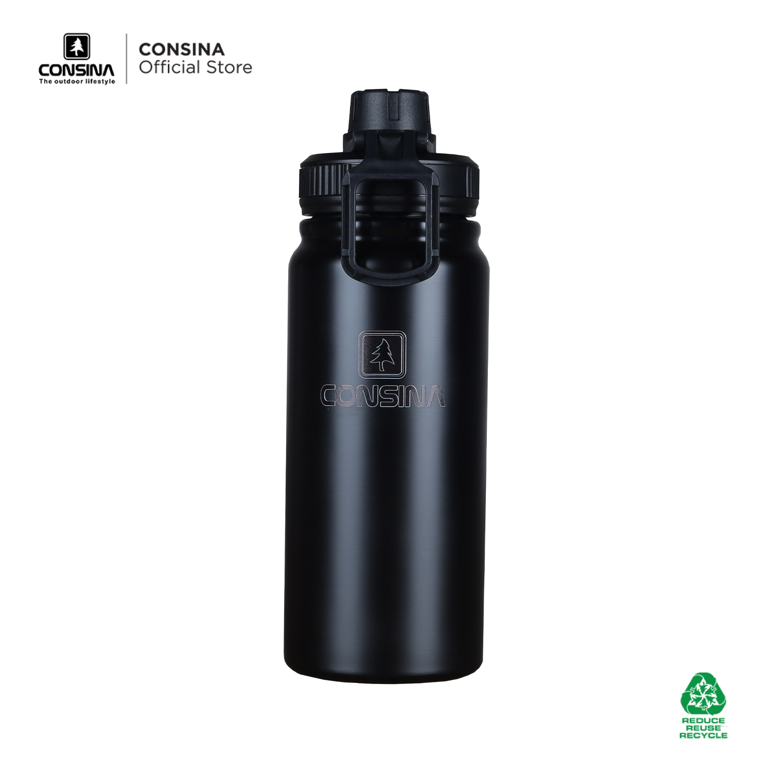 CONSINA VACUUM BOTTLE BOTOL MINUM STAINLESS | OUTDOOR SEPEDA CAMPING TRAVEL 600ML