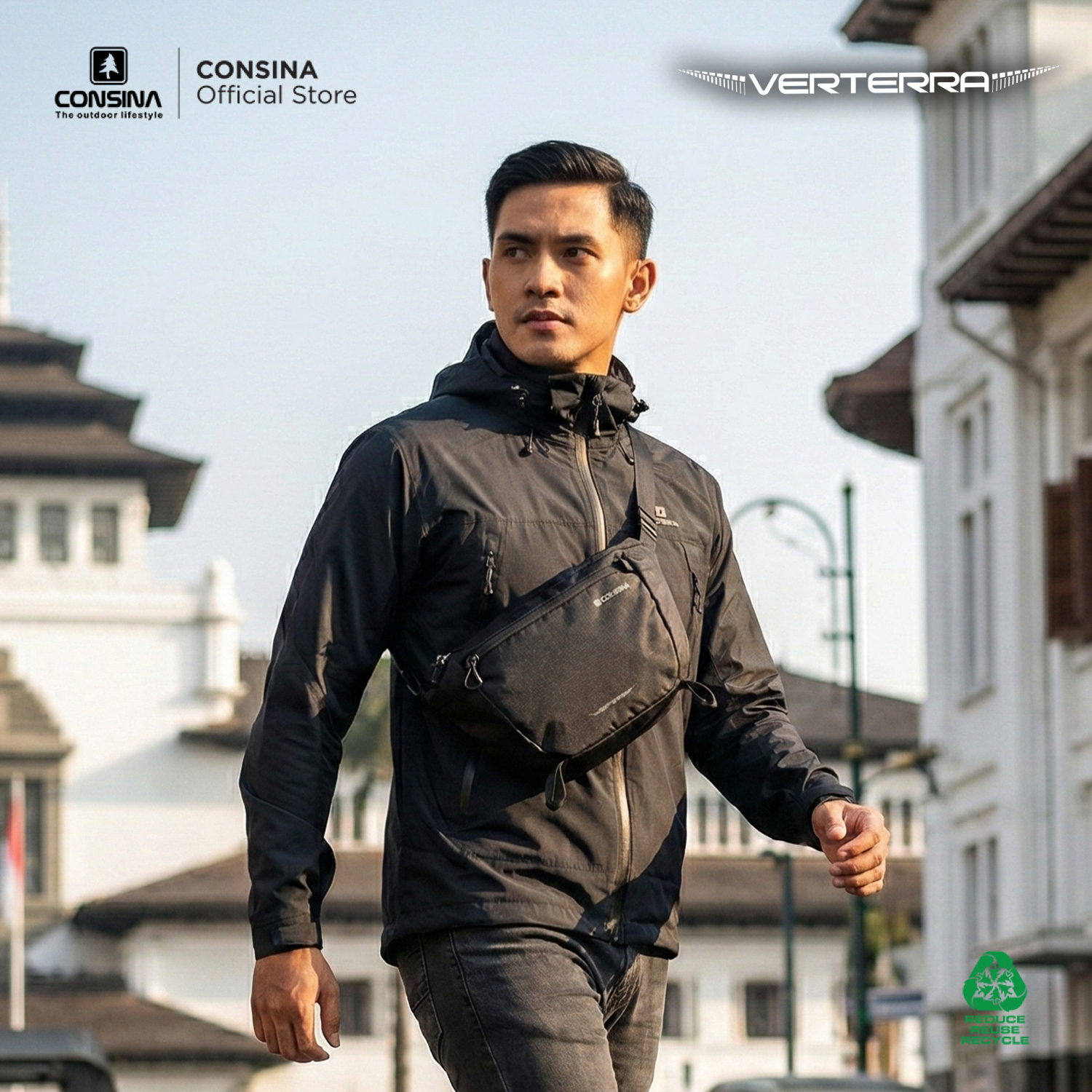 Consina Verterra 3L Tas Selempang Sling Bag Outdoor | Gunung Hiking Urban