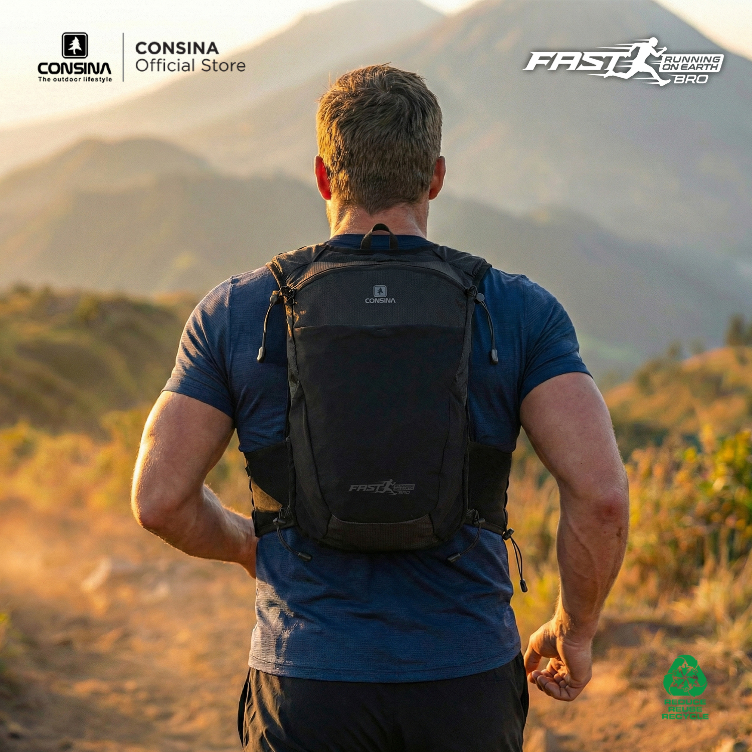 Consina Fast Run Bro Vest Rompi Trekking | Outdoor Gunung Trail Run Hiking Bike