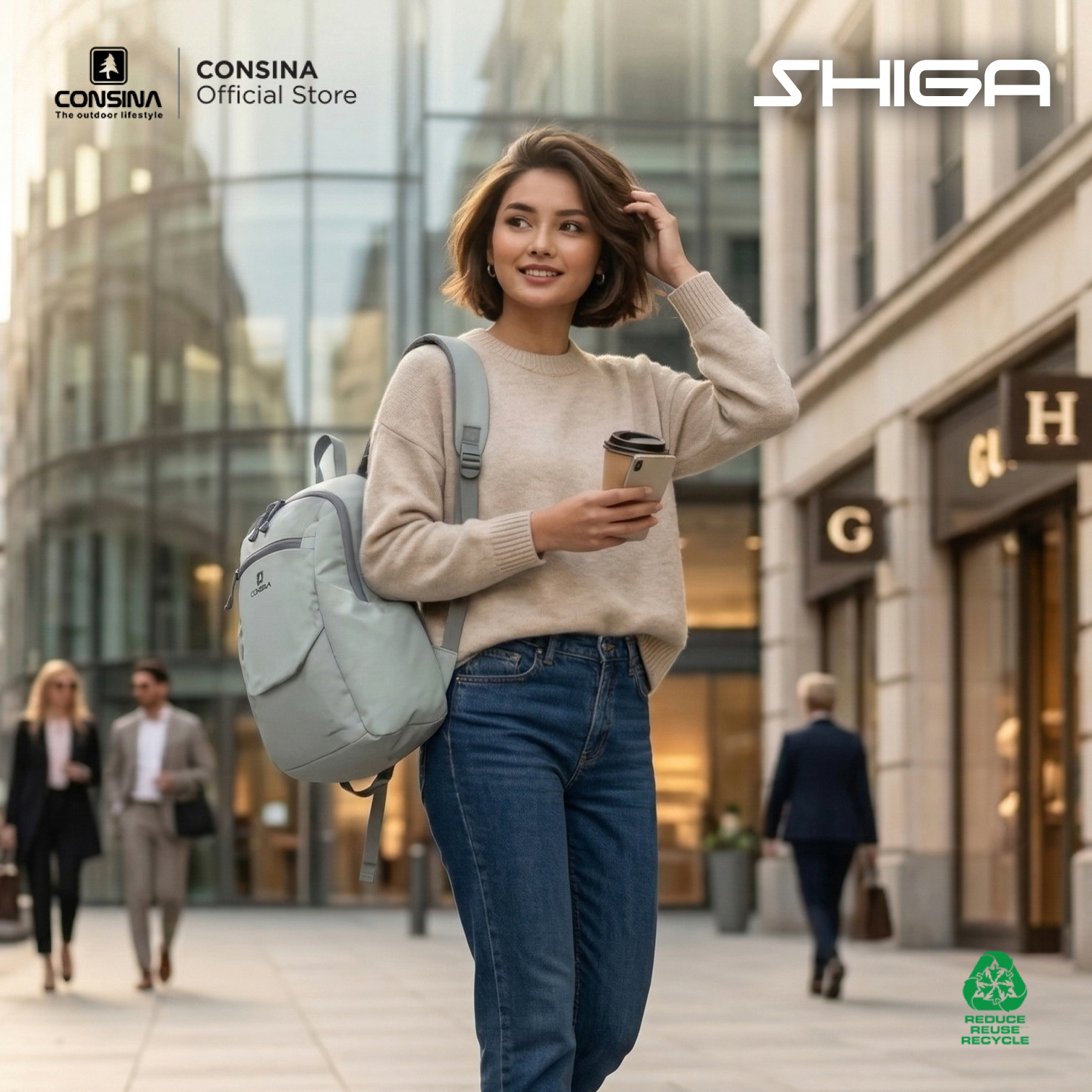 Consina Shiga Daypack Ransel Sekolah Campus Outdoor Travel