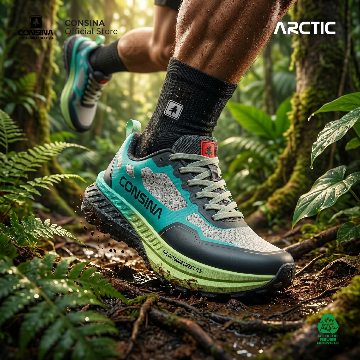 CONSINA ARTIC SEPATU TRAIL RUNNING OUTDOOR GUNUNG  | SPORT HIKING SHOES LARI ULTRALIGHT