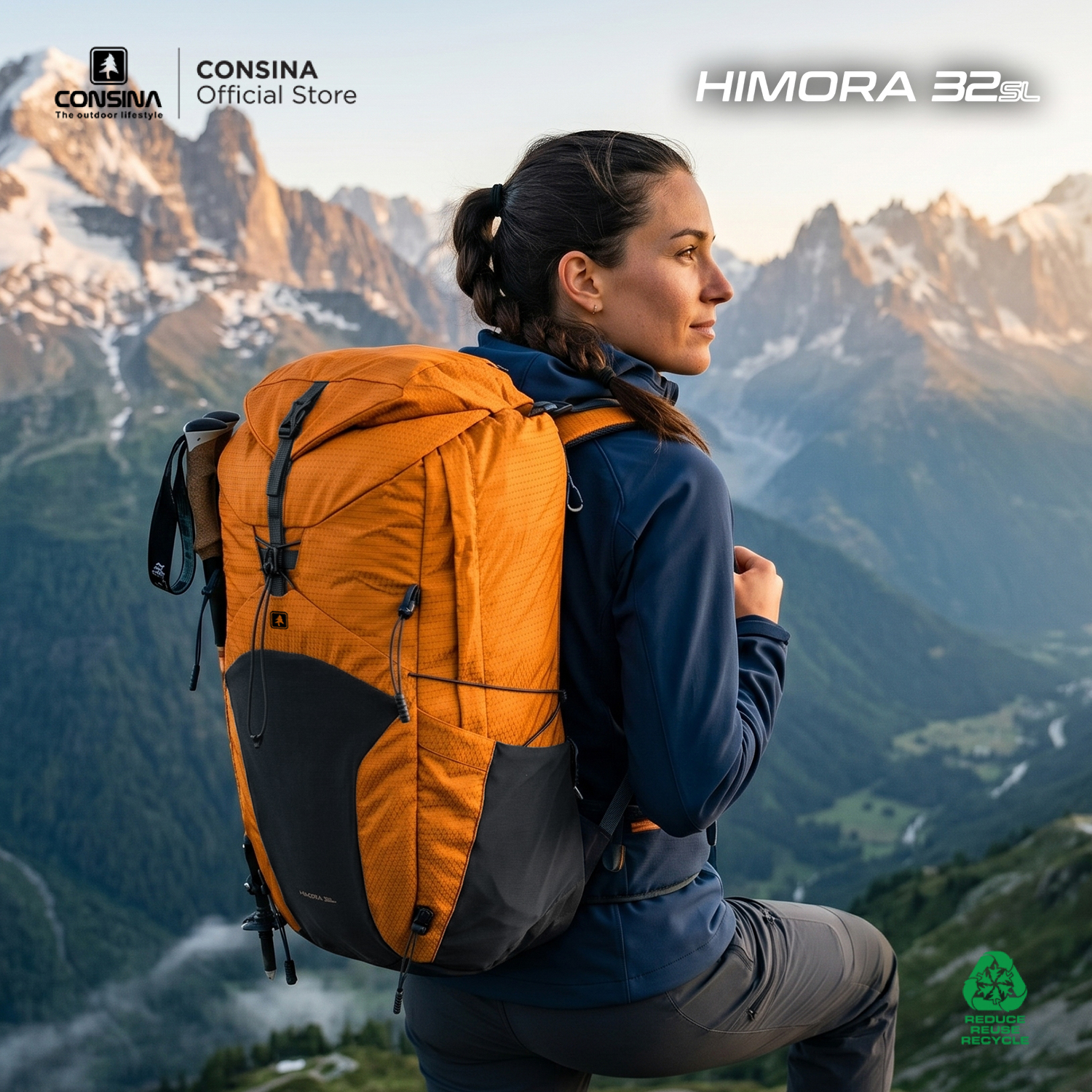 Consina Himora 32L Ransel Backpack Outdoor Gunung Hiking Travel Light